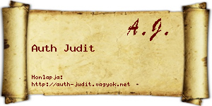 Auth Judit névjegykártya